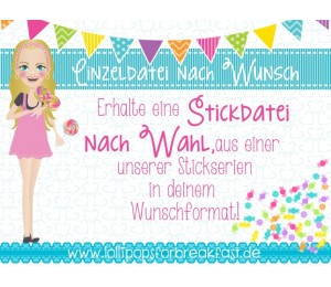 Eine Einzeldatei nach Wahl aus unseren Stickserien